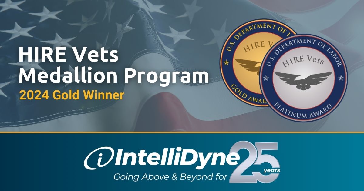 IntelliDyne Receives Sixth Consecutive HIRE Vets Medallion Award from the U.S. Department of Labor